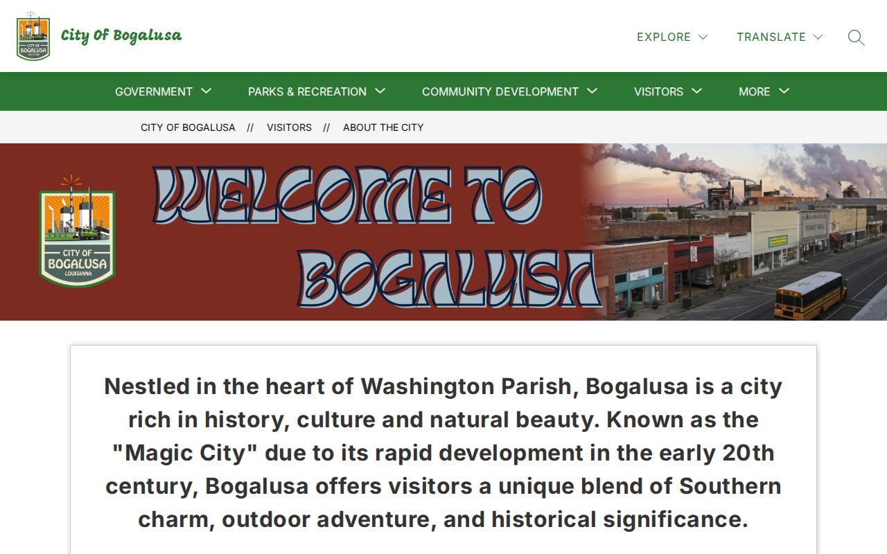 Bogalusa court docket local history and civic records