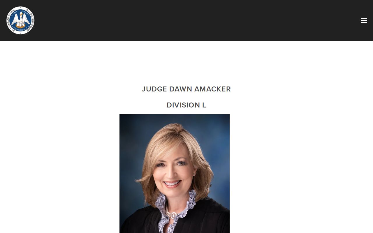Washington Parish family division hearing and exhibit instruction information